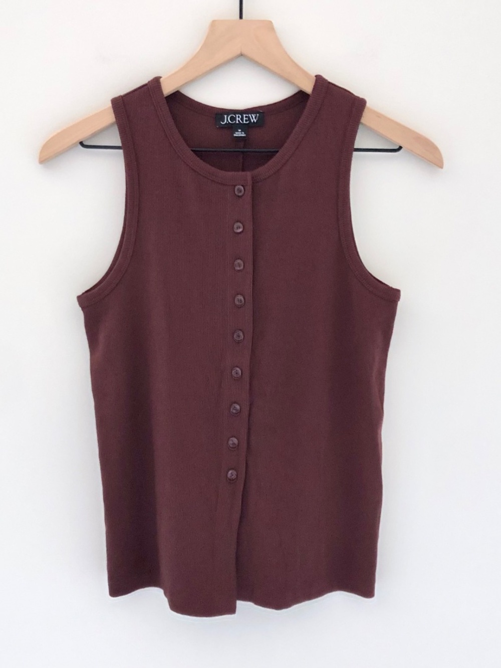 NWOT J.Crew Perfect Rib Button-up Shell Top - Picture 3 of 5